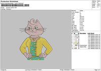 Cat 0704a Embroidery File 6 sizes