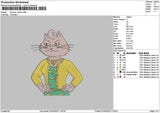Cat 0704a Embroidery File 6 sizes