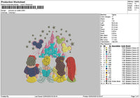 Princess 0204 Embroidery File 6 sizes