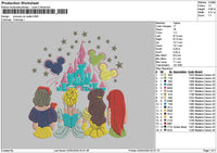 Princess 0204 Embroidery File 6 sizes