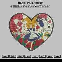 Heart Patch 0509 Embroidery File 6 sizes