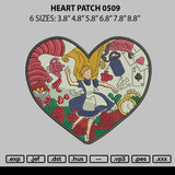 Heart Patch 0509 Embroidery File 6 sizes