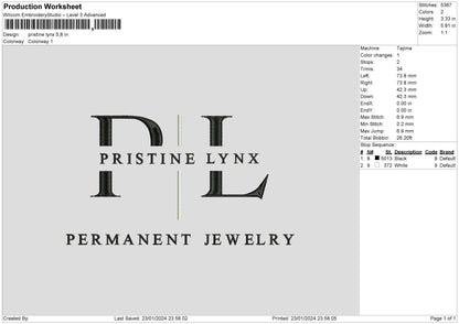 Pl Text Embroidery File 6 sizes