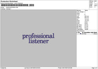 Listenertext 2401 Embroidery File 6 sizes