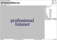 Listenertext 2401 Embroidery File 6 sizes
