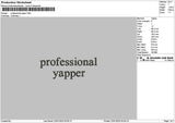 Yappertext2201 Embroidery File 6 sizes