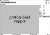 Yappertext2201 Embroidery File 6 sizes