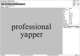 Yappertext2201 Embroidery File 6 sizes