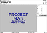 Projectmantext Embroidery File 6 sizes