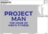 Projectmantext Embroidery File 6 sizes