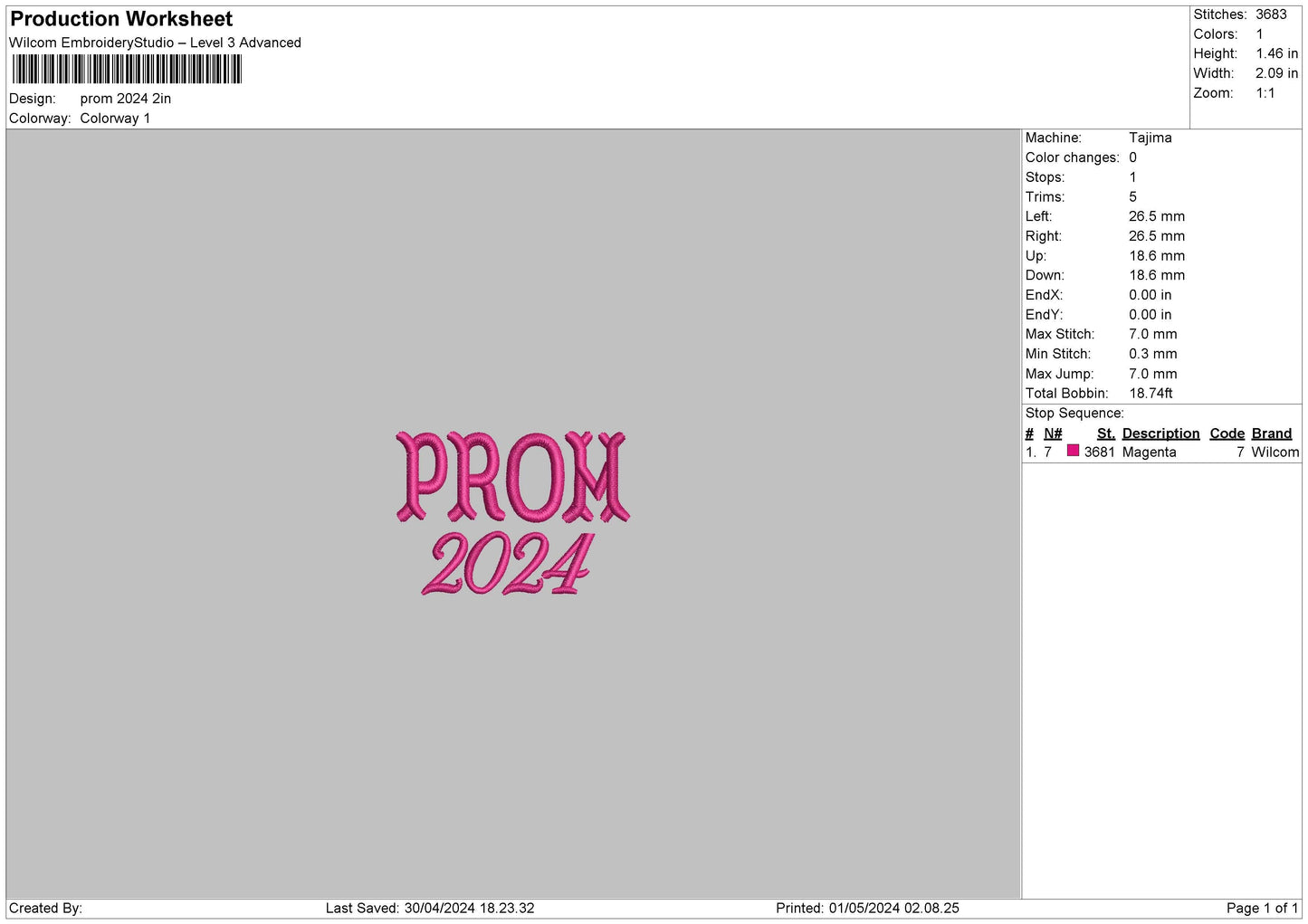Promtext Embroidery 2 Files
