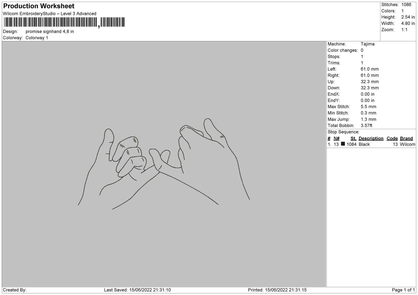 Promise Signhand Embroidery File 5 size