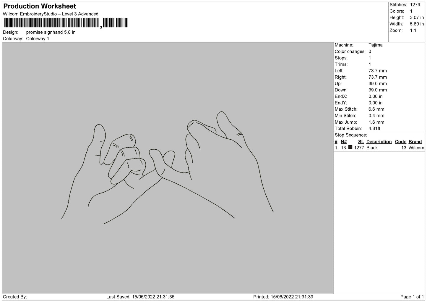 Promise Signhand Embroidery File 5 size