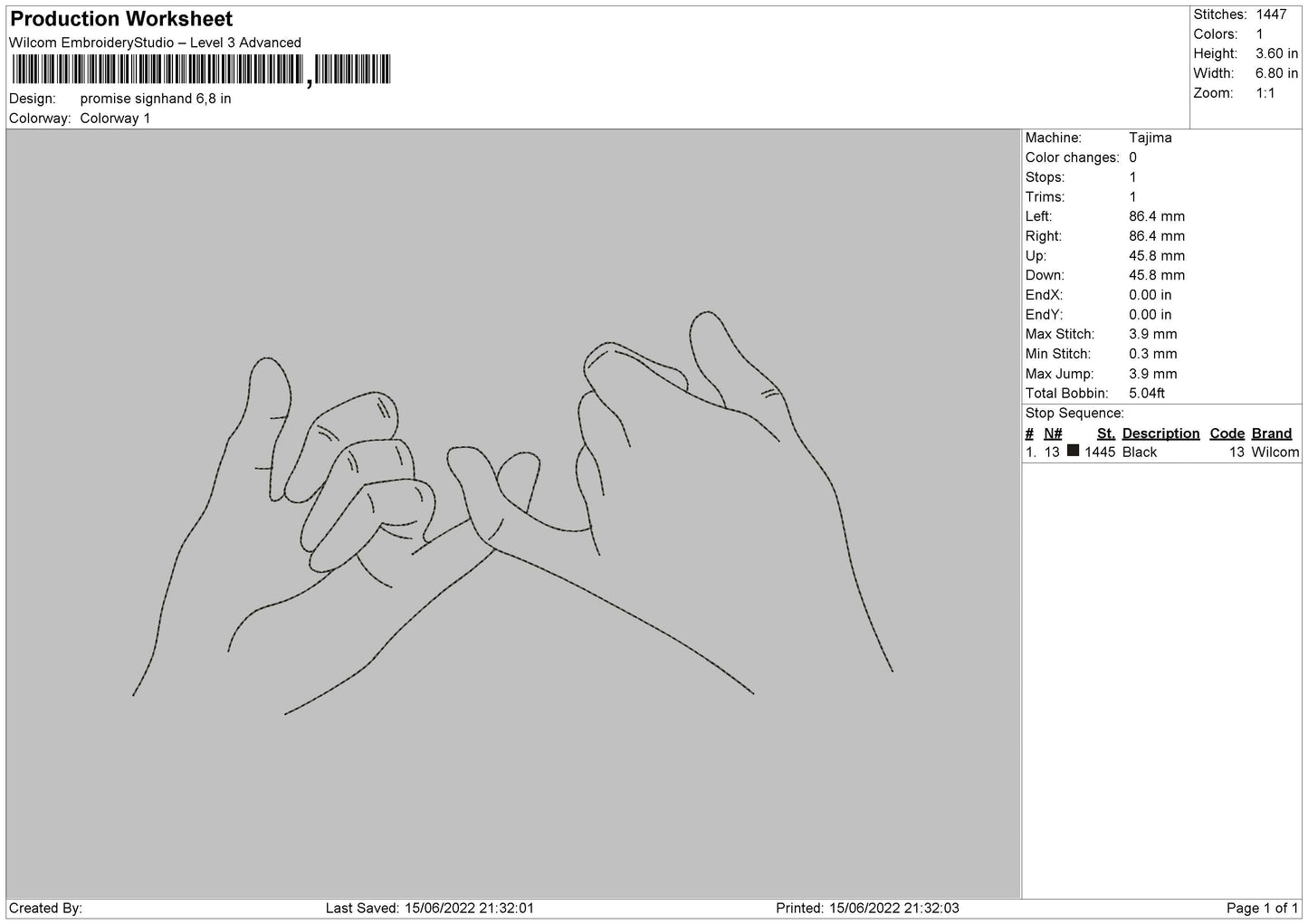 Promise Signhand Embroidery File 5 size