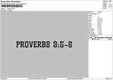 Proverbstext Embroidery File 6 sizes