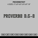 Proverbstext Embroidery File 6 sizes