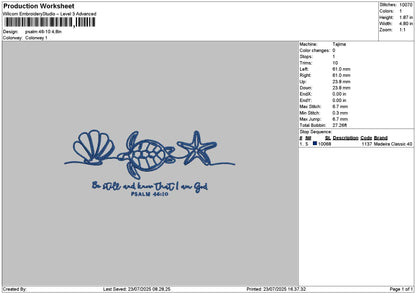 Psalmtext Embroidery File 6 sizes