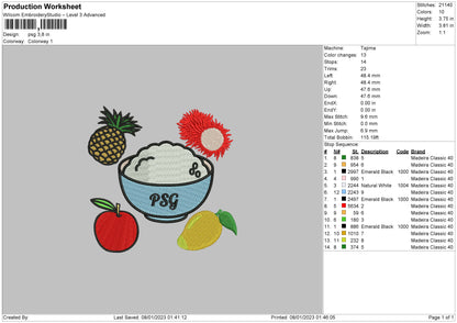 Psg Embroidery File 6 sizes