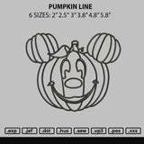 Pumpkin Line Embroidery File 6 sizes