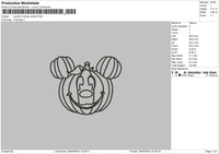 Pumpkin Line Embroidery File 6 sizes