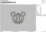 Pumpkin Line Embroidery File 6 sizes