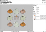 Pumpkins 0707 Embroidery File 6 sizes