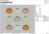 Pumpkins 0707 Embroidery File 6 sizes