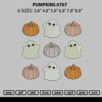 Pumpkins 0707 Embroidery File 6 sizes