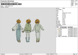 Pumpkins 2708 Embroidery File 6 sizes