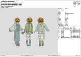 Pumpkins 2708 Embroidery File 6 sizes