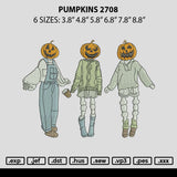 Pumpkins 2708 Embroidery File 6 sizes