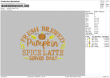 Pumpkintext 1607 Embroidery File 6 sizes