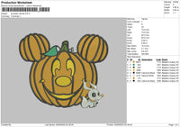 Pumpkin Dog Embroidery File 6 sizes