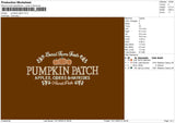 Pumpkin Patch Embroidery File 6 sizes