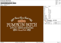 Pumpkin Patch Embroidery File 6 sizes