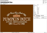 Pumpkin Patch Embroidery File 6 sizes