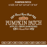 Pumpkin Patch Embroidery File 6 sizes