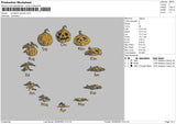 Pumpkins Months Embroidery File 6 sizes