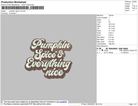 Pumpkin Embroidery File 4 size
