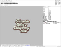 Pumpkin Embroidery File 4 size
