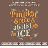 Pumpkintext V2 1610 Embroidery File 6 sizes
