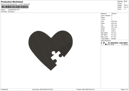 puzzle28126 AB Embroidery File 6 size