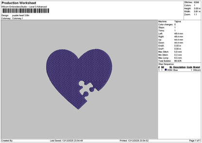 Puzzle 0102 Embroidery 2 Files
