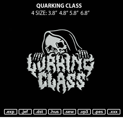 Quarking Class Embroidery File 4 size
