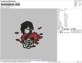 Rose Anime Embroidery File 4 size