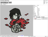 Rose Anime Embroidery File 4 size