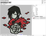 Rose Anime Embroidery File 4 size
