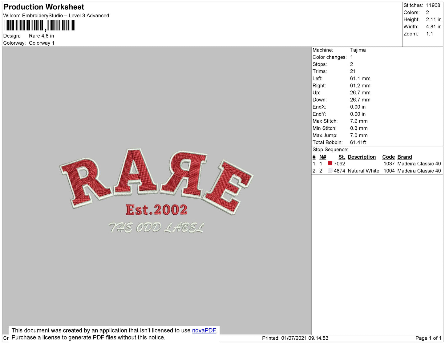 Rare Embroidery File 4 size