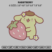 Rabbitberry Embroidery File 6 sizes