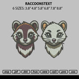 Raccoons 1503 Embroidery File 6 sizes
